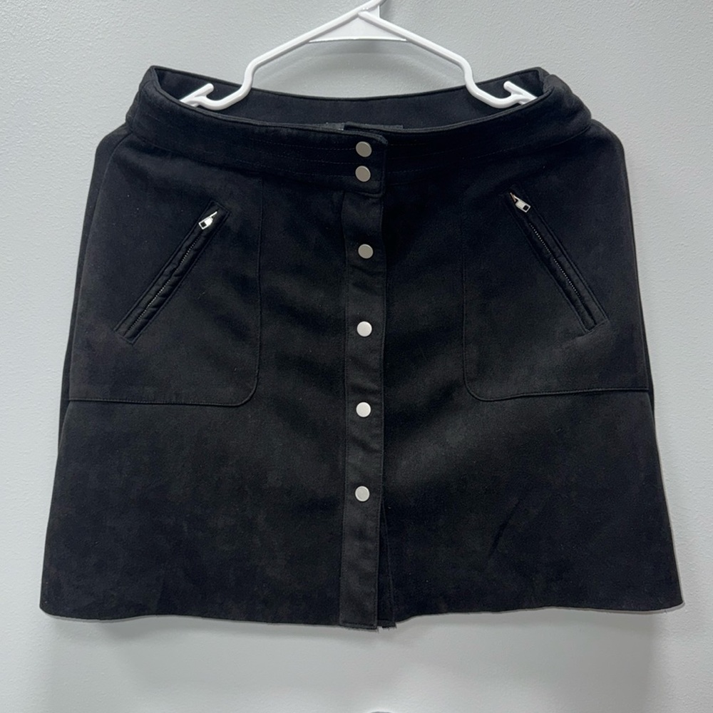Black suede mini